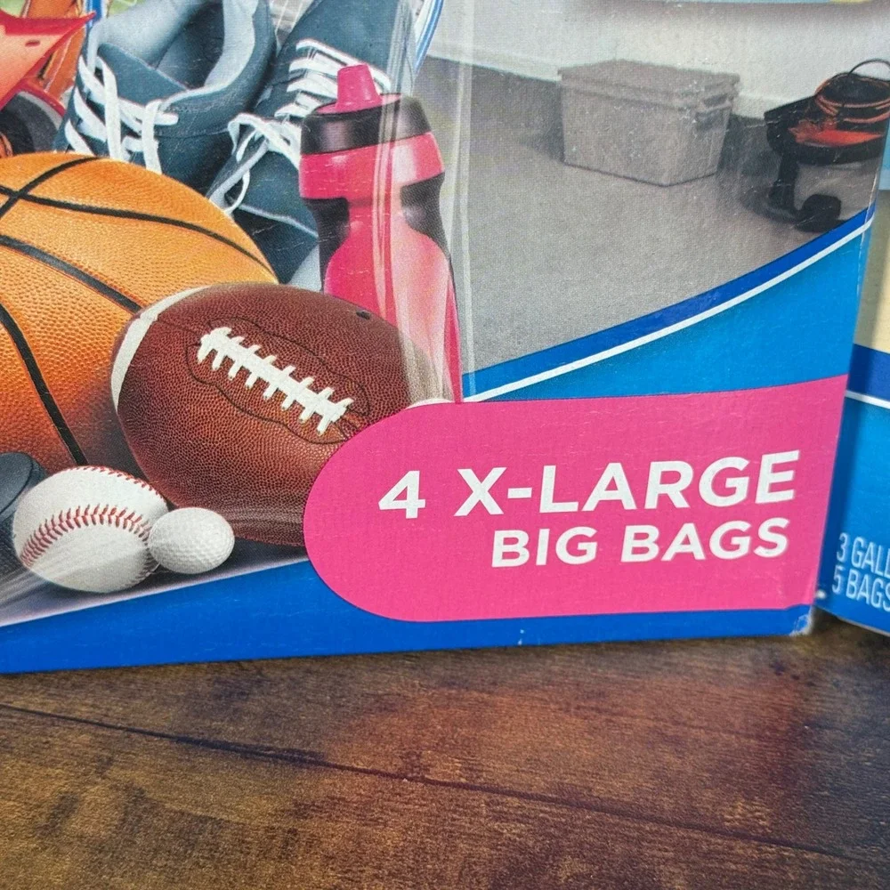 Ziploc Big Bags (2) XL & LG Stand & Fill Storage Bags NEW DISCONTINUED